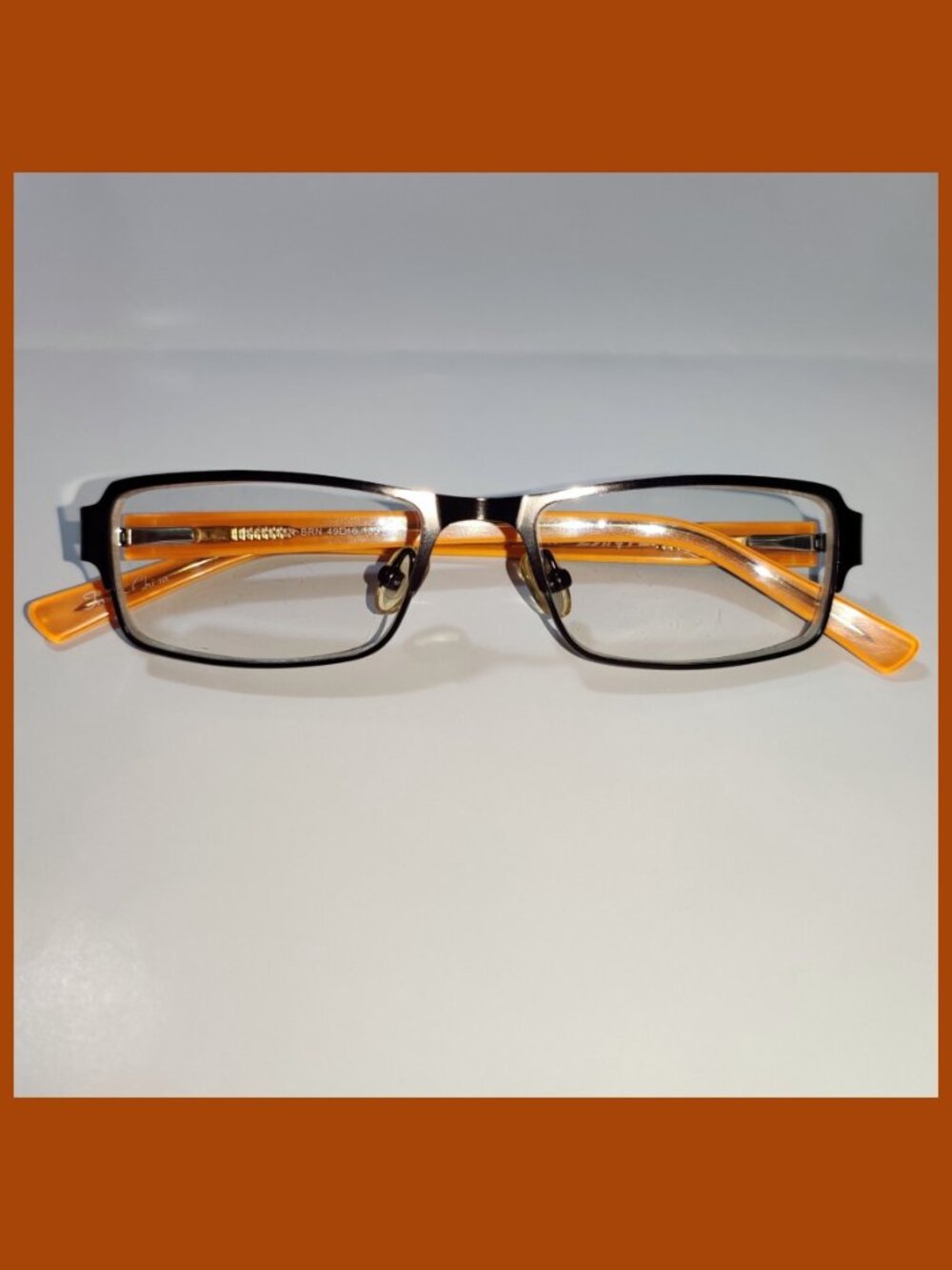 Cantera Sweeper Kids Eyeglasses Brown / Orange / Black FRAMES ONLY 49-16-135